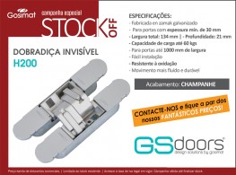 STOCK OFF! Charnière invisible H200!