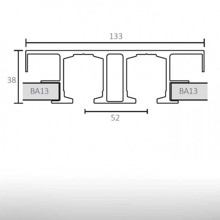 Desenho técnico - Calha n 12 1015 Openspace - 120 Kg