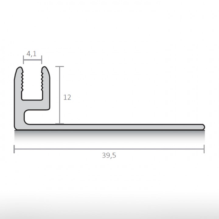 Base en aluminio 12-15 mm