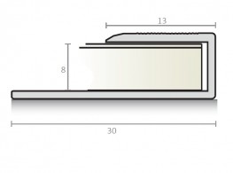Profil de finition 8-13 mm - Série de finition aluminium