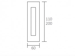 Adhesive rectangular flush pull - 904.00.451 / 461