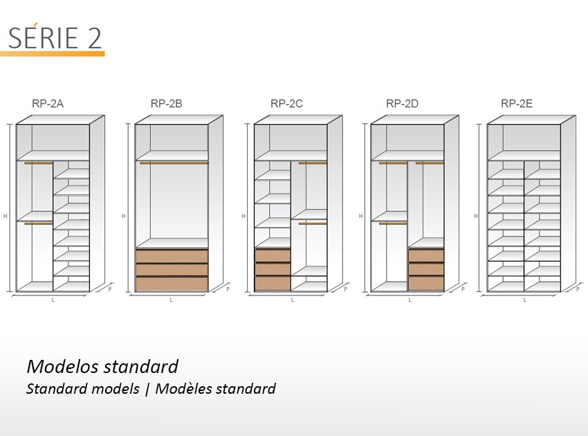 Standard Models -  Serie 2 Wardrobes
