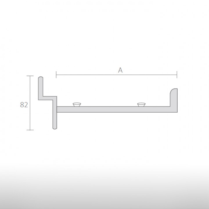 Crochet de suspension simple pour étagère (bois ou verre)