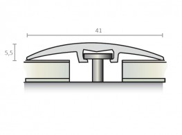 Perfil de transición 41 mm - Serie aluminio tornillo