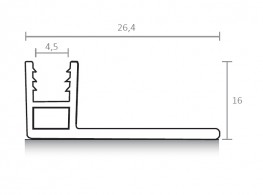 Base em PVC 14 - 16 mm