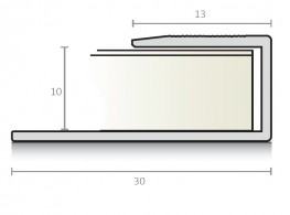 Perfil de acabado 10-13 mm - Serie de acabado aluminio