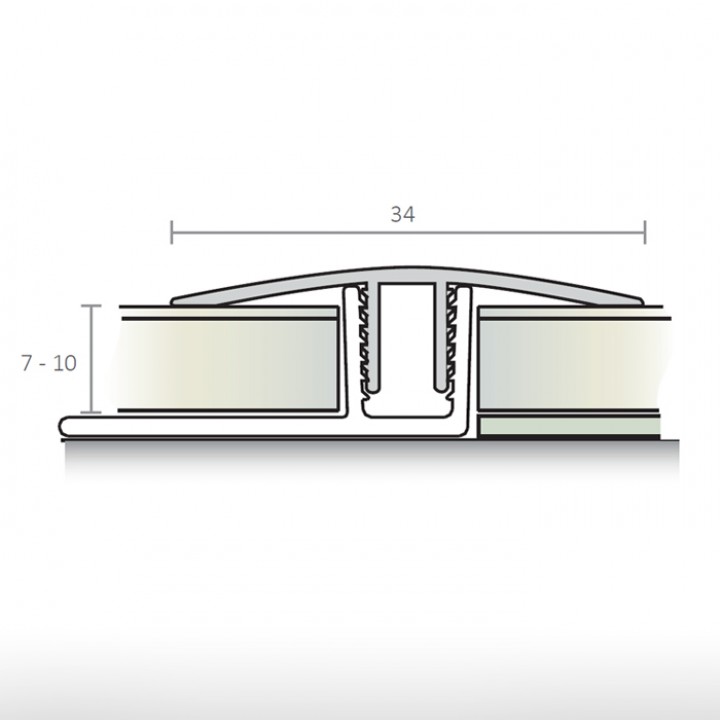 Transition profile PVC 34 mm