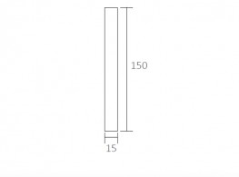 Adhesive rectangular flush pull - 16.554 A
