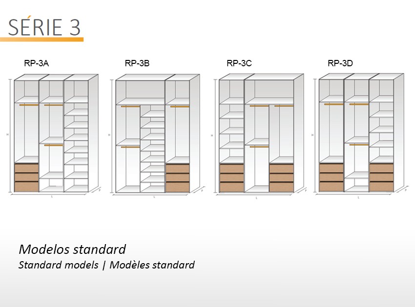 Standard Models -  Serie 3 Wardrobes