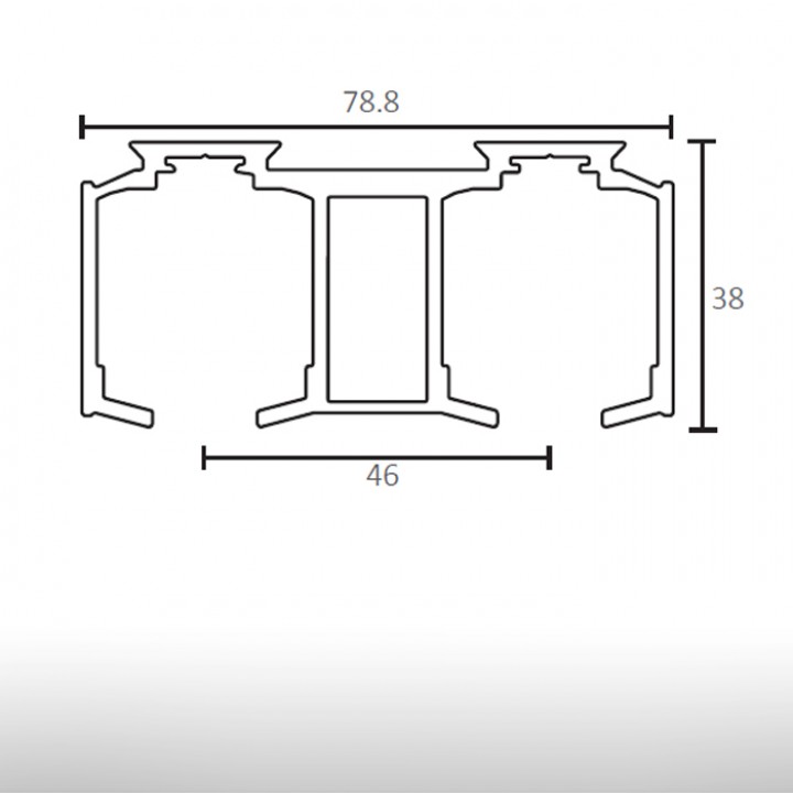 Desenho técnico - Calha de Alumínio OPENSPACE – 10