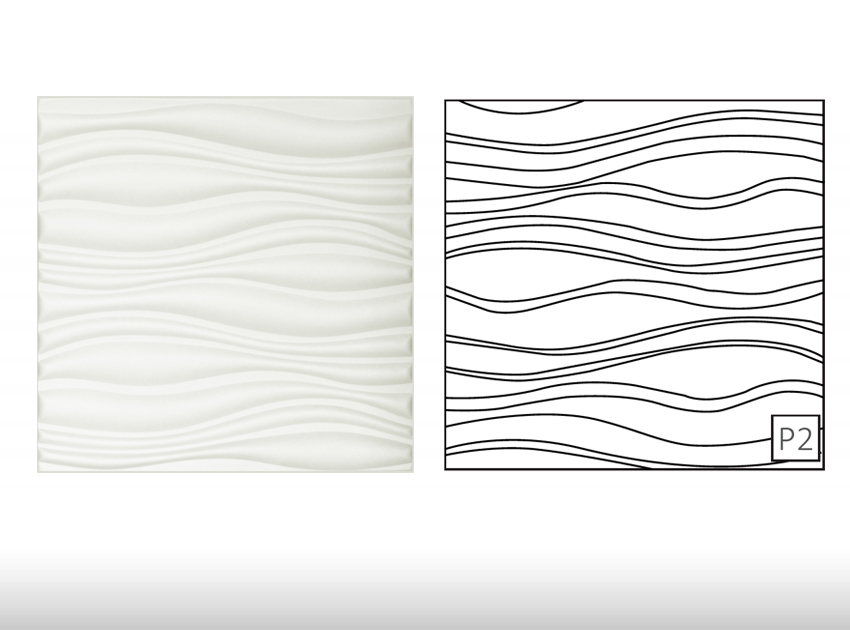 Painel decorativo de parede 3D GS - Inreda