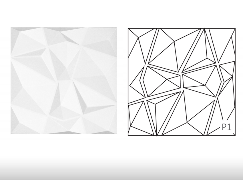 Panel decorativo de pared 3D GS - Diamand