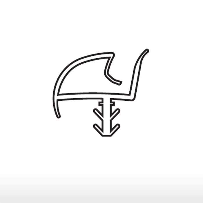 737 F - Joint de butée pour huisserie de porte battante (aluminium)