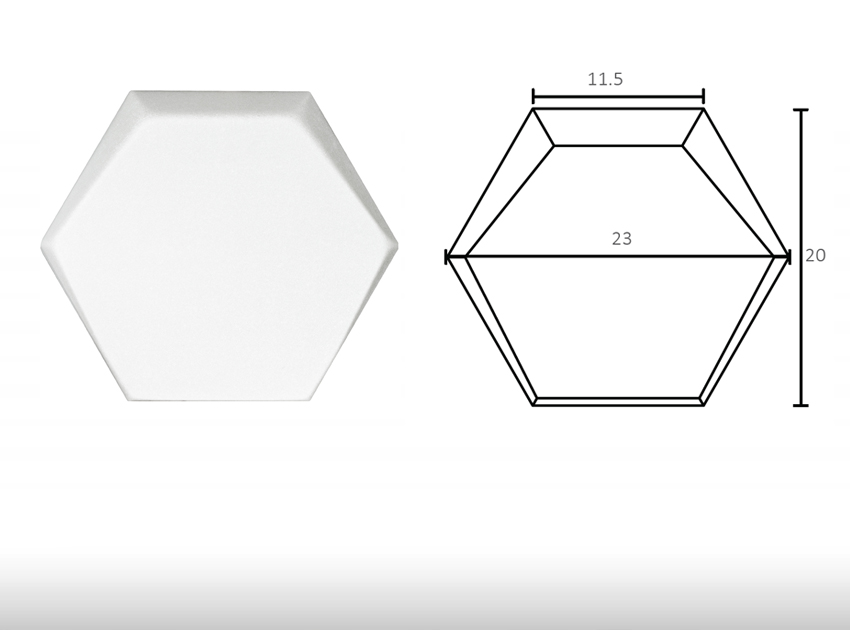 Panel decorativo de pared 3D GS - Hexagonal